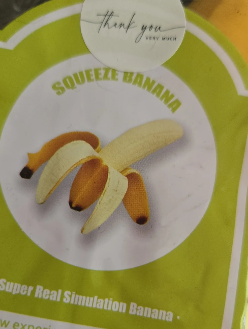 Squeeze Banana Stress Toy - Yellow